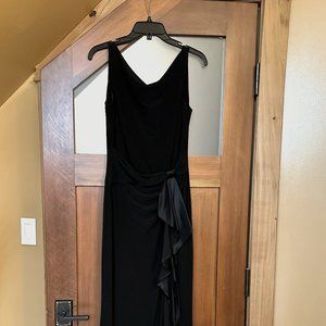 LAUREN Ralph Lauren Evening Gown, Black, Cowl Neck/Sleeveless/Size 6